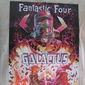 New 24" x 46" Comic Book Shop Wall Poster: Marvel, Fantastic Four vs Galactus